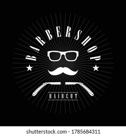  Barbershop logo template Premium Vector