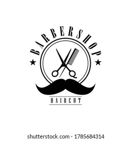  Barbershop logo template Premium Vector