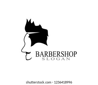 Barbershop logo template vector