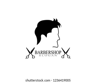 Barbershop logo template vector
