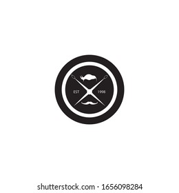 Barbershop logo template vector icon illustration