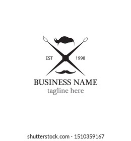 Barbershop logo template vector illustration