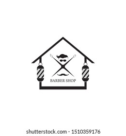 Barbershop logo template vector illustration