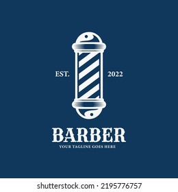 Barbershop logo vector. Barber pole logo