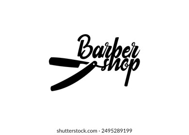 Barbershop Logo Vector Design. Logo for barbershop, cut and shave, Hair Stylist.