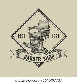 Barbershop Logo Vector Design. Logo for barbershop, cut and shave, Hair Stylist