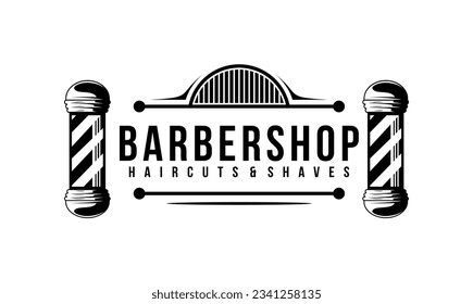 Barbershop Logo Vector design. barbershop illustration logo simple.
