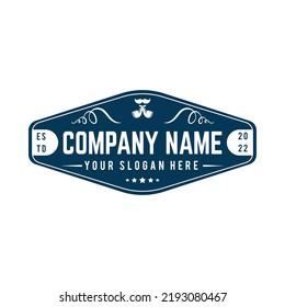 Barbershop Logo Vector design barbershop salon with retro vintage style logo