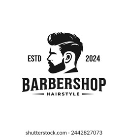 Barbershop logo vector. EPS 10 editable vector
