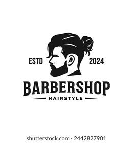 Barbershop logo vector. EPS 10 editable vector