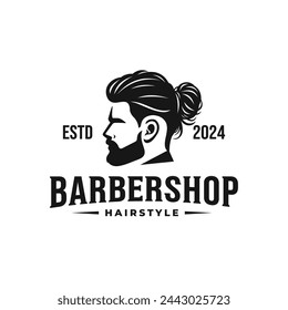 Barbershop logo vector. EPS 10 editable vector