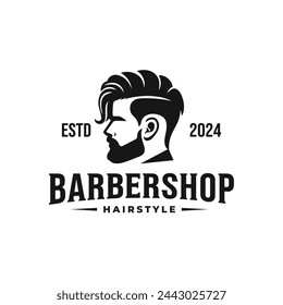 Barbershop logo vector. EPS 10 editable vector