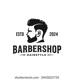 Barbershop logo vector. EPS 10 editable vector