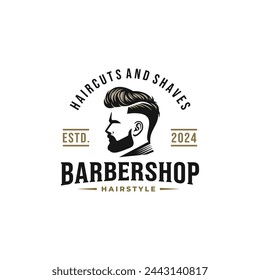 Barbershop logo vector. EPS 10 editable vector