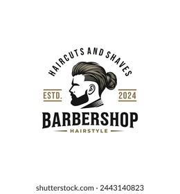 Barbershop logo vector. EPS 10 editable vector