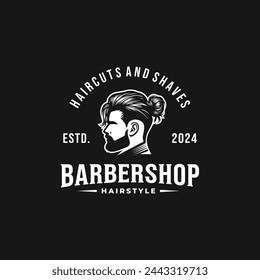 Barbershop logo vector. EPS 10 editable vector