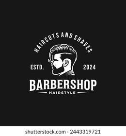 Barbershop logo vector. EPS 10 editable vector