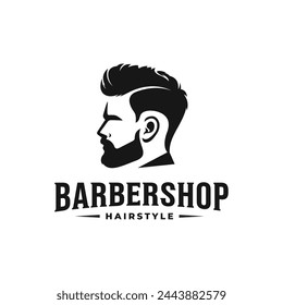 Barbershop Logo Vektor. EPS 10 editierbarer Vektor