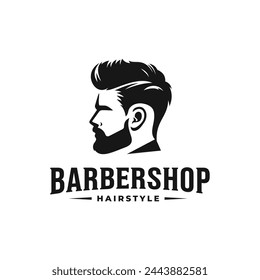 Vector de logotipo de barbería. Vector editable EPS 10