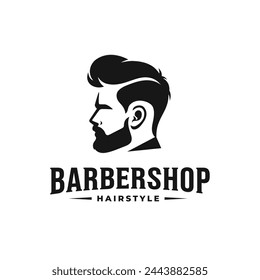 Vector de logotipo de barbería. Vector editable EPS 10