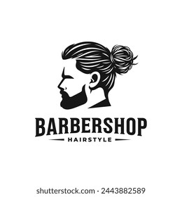 Barbershop logo vector. EPS 10 editable vector