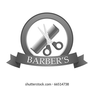 Barbershop logo. Vector illustration.