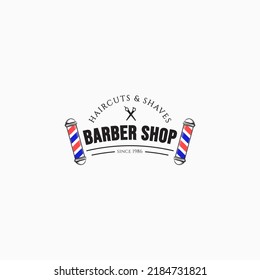 Barbershop Logo Vector Illustration Design Vintage Stock Vector ...