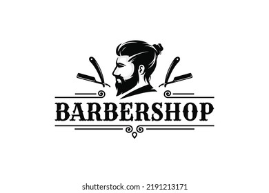 Vector del logotipo de Barbershop. Logo del salón