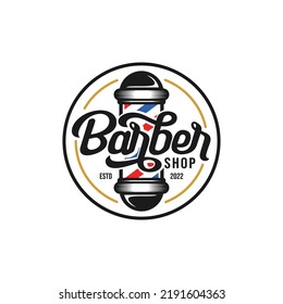 Barbershop logo vector. Salon logo