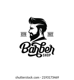 Barbershop logo vector. Salon logo