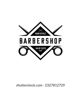 barbershop logo vector, scissors vector	