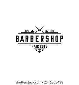 vectores del logotipo de barbershop, vectores de tijeras