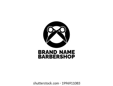 Barbershop Logo vector simple black white