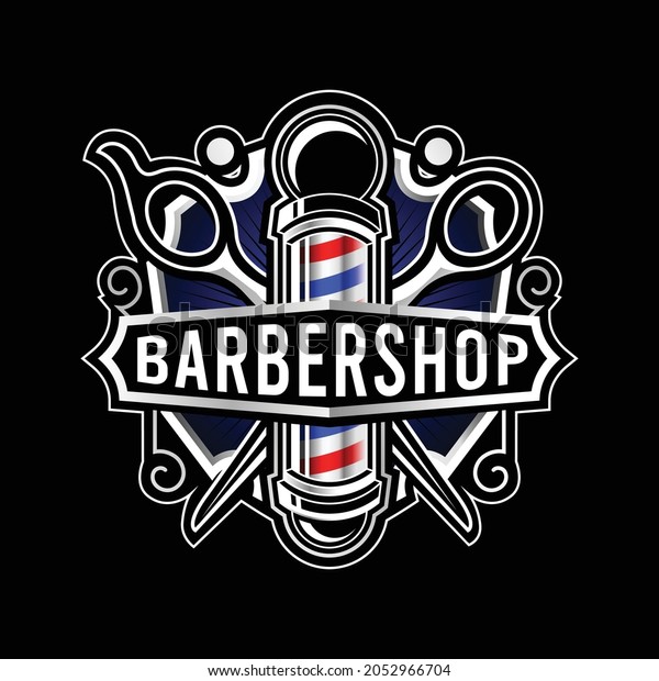 Barbershop Logo Vector Template Editable Stock Vector (Royalty Free ...