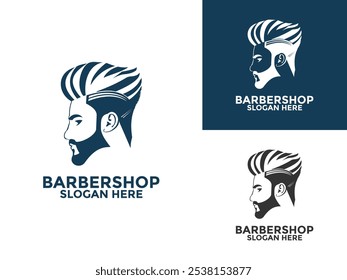 Barbershop Logo Vector Template, Barbershop in vintage style logo design