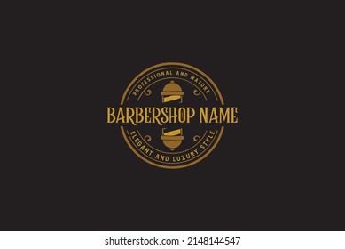 Barbershop Logo Vintage, Barber Logo Luxury