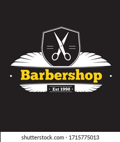 Barbershop logo vintage vector eps 10