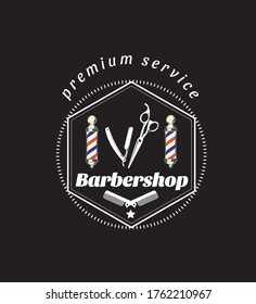 Barbershop logo vintage vector eps 10
