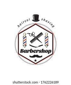 barbershop logo vintage vector eps 10