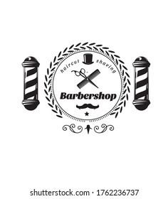 barbershop logo vintage vector eps 10