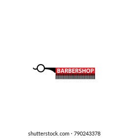 Barbershop Logo.Barber Logo Vector Illustration.Scissor Logo