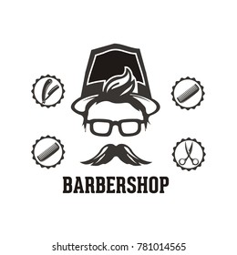 barbershop logos vector illustration