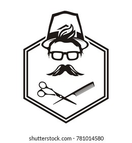 barbershop logos vector illustration