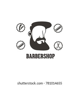 barbershop logos vector illustration