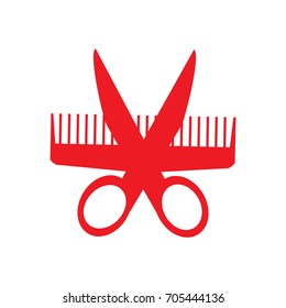 Barbershop LogoVector design barbershop emblem with crossed straight razors on white background