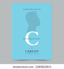 Barbershop Minimal Flyer Template. A clean, modern, and high-quality design of Flyer vector design. Editable and customize template flyer
