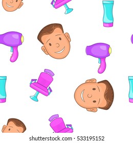 Barbershop pattern. Cartoon illustration of barbershop vector pattern for web
