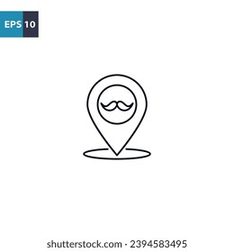 Barbershop point outline icon Vector illustration