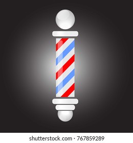 Barbershop pole. barber sign vector illustration