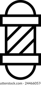 barbershop pole icon. Thin linear style design isolated on white background